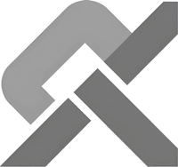 Минималистичный абстрактный логотип компании Все о Компьютере в серых тонах на белом фоне